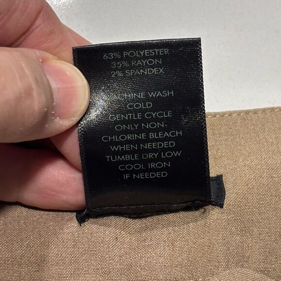 ANN TAYLOR Women’s Curvy Tan Brown Career Work Stretch Khaki Dress Pants Size 4 - Picture 11 of 13